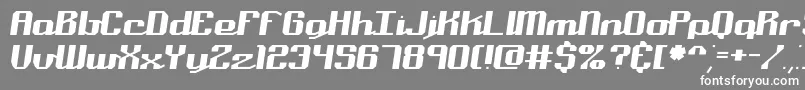 フォントNominalBrk – 灰色の背景に白い文字