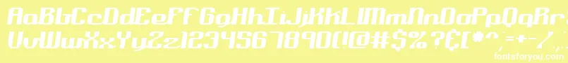 NominalBrk Font – White Fonts on Yellow Background