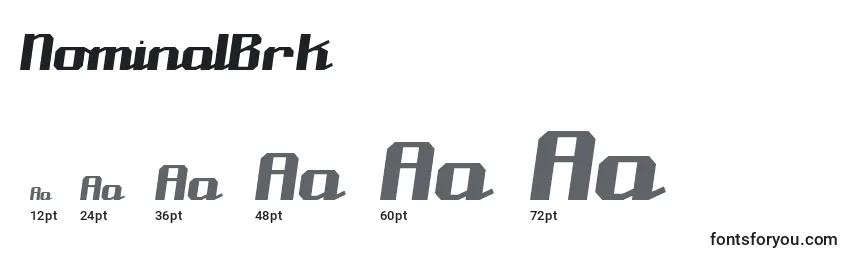 NominalBrk Font Sizes