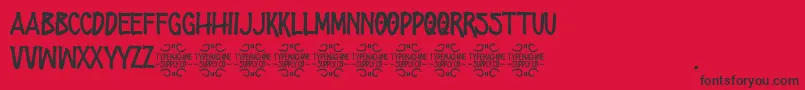 ZombiesStation Font – Black Fonts on Red Background