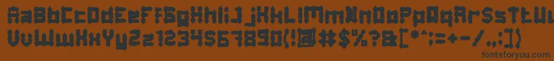 フォントBarbarianBold – 黒い文字が茶色の背景にあります
