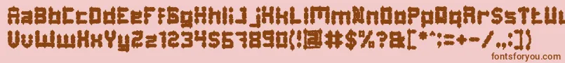BarbarianBold Font – Brown Fonts on Pink Background