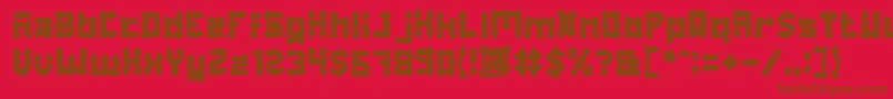 Police BarbarianBold – polices brunes sur fond rouge