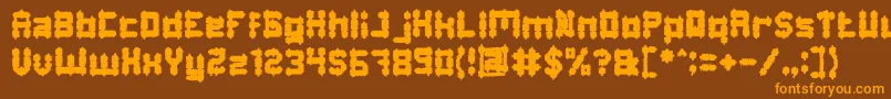 BarbarianBold Font – Orange Fonts on Brown Background