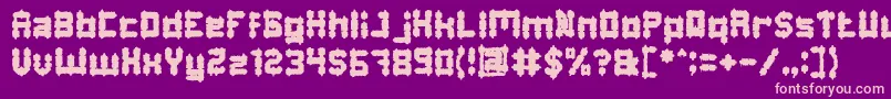 BarbarianBold Font – Pink Fonts on Purple Background