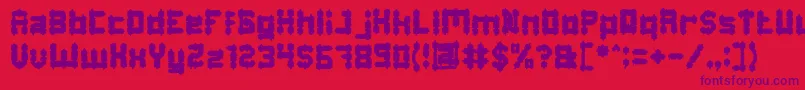 BarbarianBold-fontti – violetit fontit punaisella taustalla
