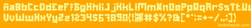 BarbarianBold Font – Yellow Fonts on Orange Background