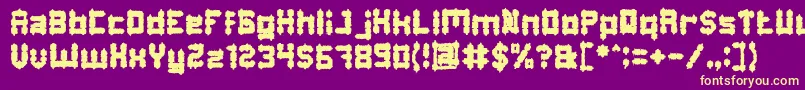 BarbarianBold Font – Yellow Fonts on Purple Background