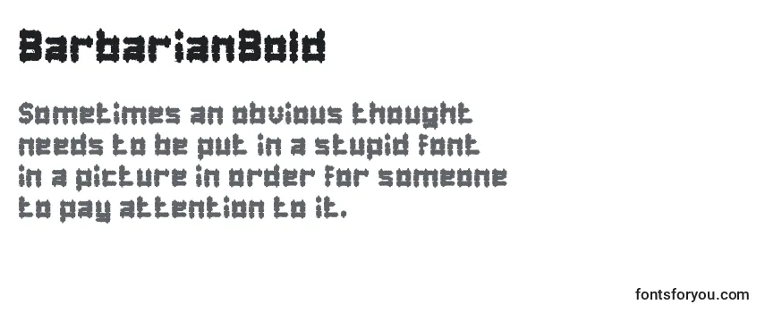 Review of the BarbarianBold Font