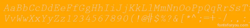 KeyboardEliteSsiItalic Font – Pink Fonts on Orange Background
