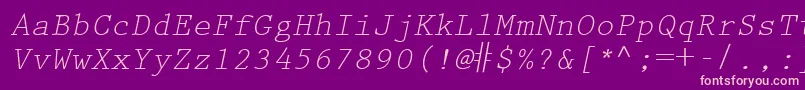 KeyboardEliteSsiItalic Font – Pink Fonts on Purple Background