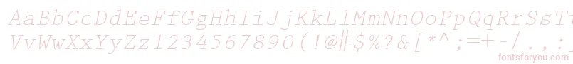KeyboardEliteSsiItalic Font – Pink Fonts on White Background