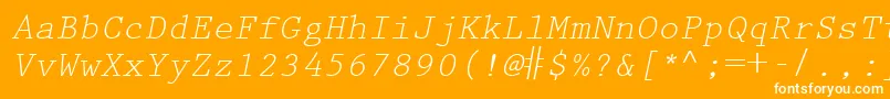 KeyboardEliteSsiItalic Font – White Fonts on Orange Background
