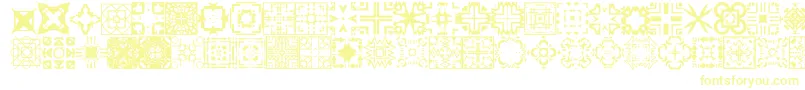 FontcoDesigns1-fontti – keltaiset fontit valkoisella taustalla