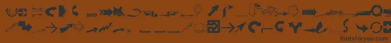 Ideaarrows Font – Black Fonts on Brown Background