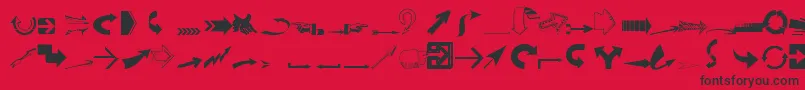 Ideaarrows Font – Black Fonts on Red Background