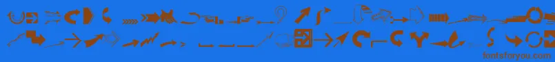 Ideaarrows Font – Brown Fonts on Blue Background