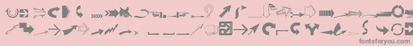 Ideaarrows Font – Gray Fonts on Pink Background