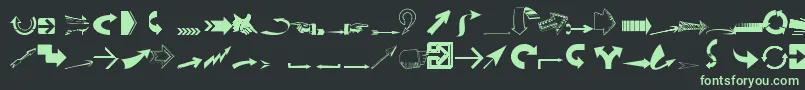 Ideaarrows Font – Green Fonts on Black Background