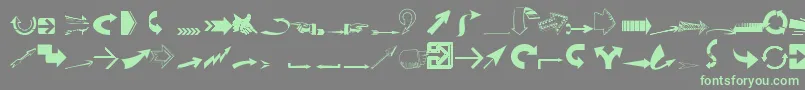 Ideaarrows Font – Green Fonts on Gray Background