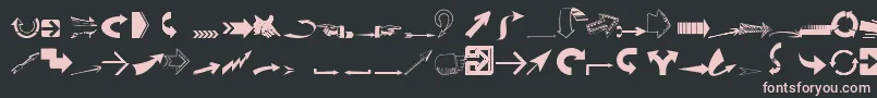 Подробнее о шрифте Ideaarrows Шрифт Ideaarrows – розовые шрифты на чёрном фоне