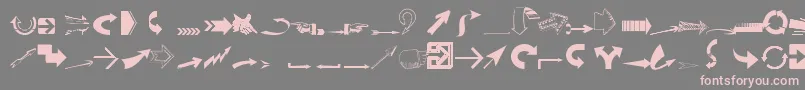 Ideaarrows Font – Pink Fonts on Gray Background
