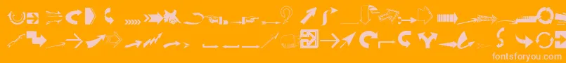 Ideaarrows Font – Pink Fonts on Orange Background