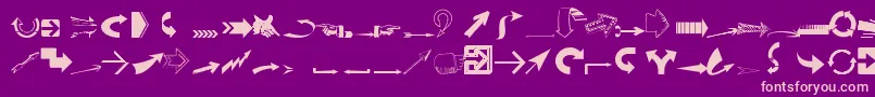 Шрифт Ideaarrows – розовые шрифты на фиолетовом фоне