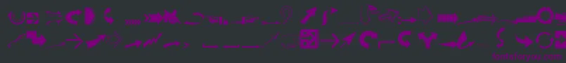 Ideaarrows Font – Purple Fonts on Black Background