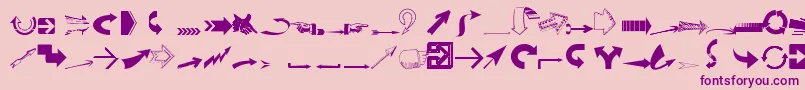 Ideaarrows Font – Purple Fonts on Pink Background