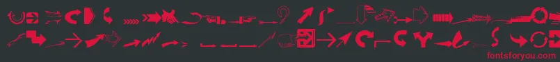 fuente Ideaarrows – Fuentes Rojas Sobre Fondo Negro