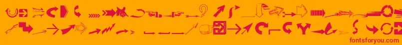 Ideaarrows Font – Red Fonts on Orange Background