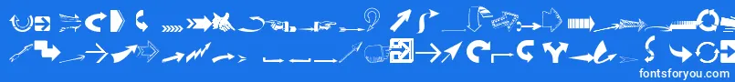 フォントIdeaarrows – 青い背景に白い文字