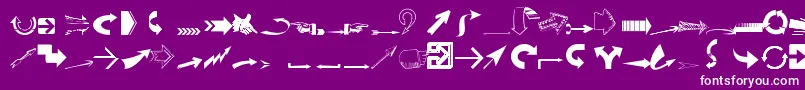 Ideaarrows Font – White Fonts on Purple Background