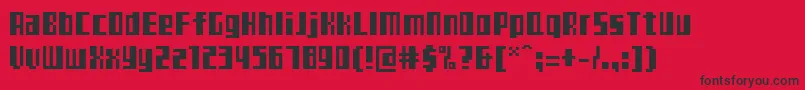 Teletekst Font – Black Fonts on Red Background