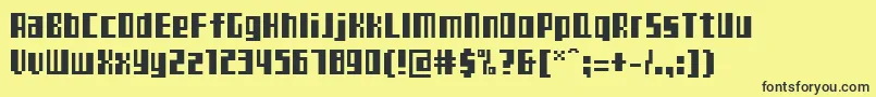 Teletekst Font – Black Fonts on Yellow Background