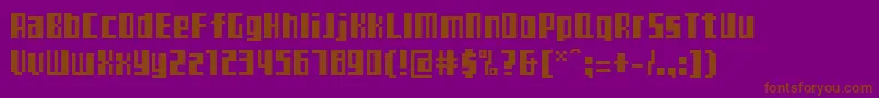 Teletekst Font – Brown Fonts on Purple Background