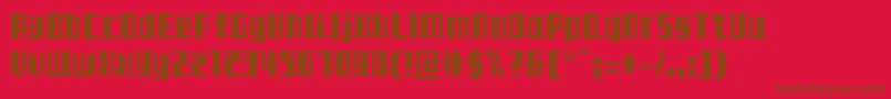 Teletekst Font – Brown Fonts on Red Background