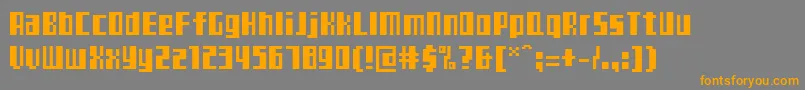 Teletekst Font – Orange Fonts on Gray Background