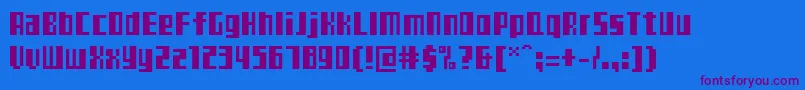 Teletekst Font – Purple Fonts on Blue Background