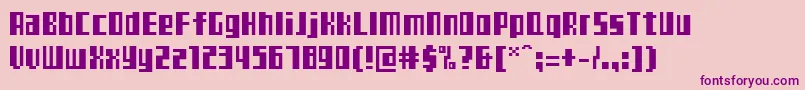 Teletekst-fontti – violetit fontit vaaleanpunaisella taustalla