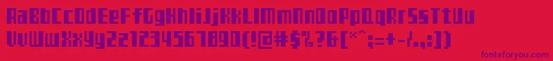 Teletekst-fontti – violetit fontit punaisella taustalla