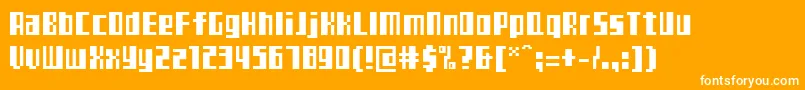Teletekst Font – White Fonts on Orange Background