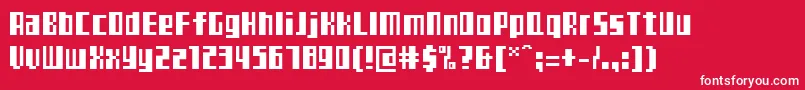 フォントTeletekst – 赤い背景に白い文字