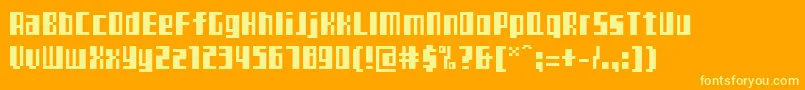 Teletekst Font – Yellow Fonts on Orange Background