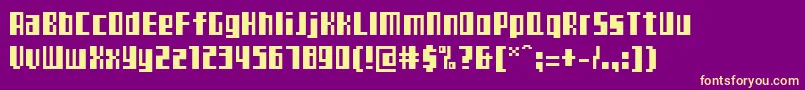 Teletekst Font – Yellow Fonts on Purple Background