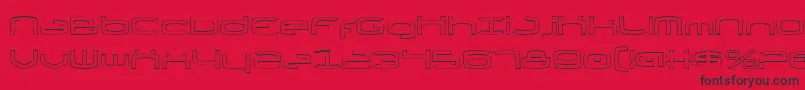 ThundergodIiOutline Font – Black Fonts on Red Background