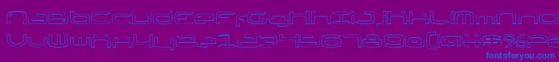 ThundergodIiOutline Font – Blue Fonts on Purple Background