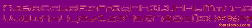 ThundergodIiOutline Font – Orange Fonts on Purple Background