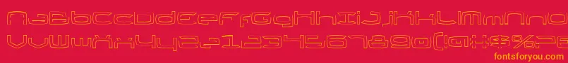 ThundergodIiOutline Font – Orange Fonts on Red Background